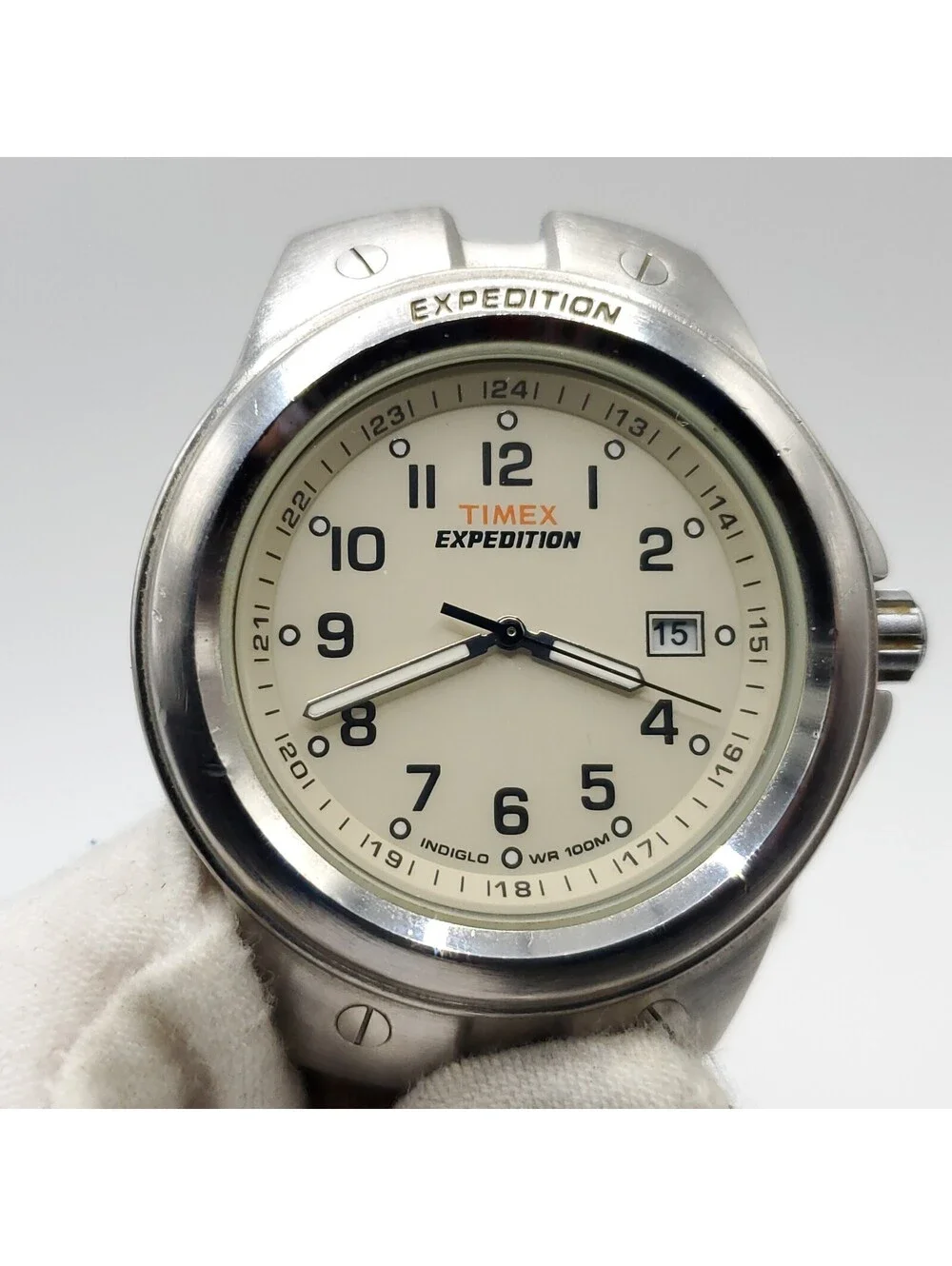 Timex Expedition Indiglo Men's 40mm Watch Date Dial New Battery